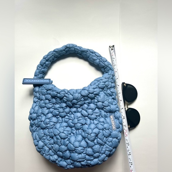 Wildfox Cloud Quilt Hobo Bag blue cloud mini shoulder bag - Picture 5 of 7